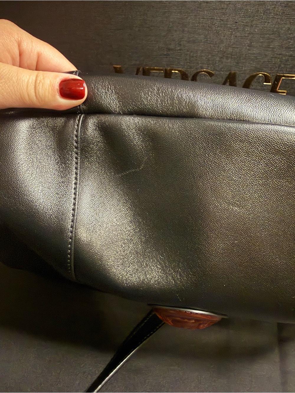 Versace Lou Nappa Shoulder Bag - Picture 9 of 13